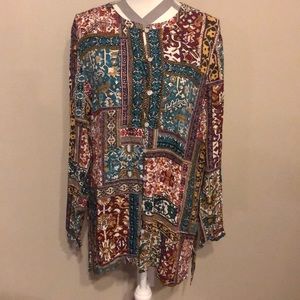 Beautiful J. Jill patchwork tunic sz XL